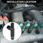 Fuel Injector No. 53032704AB for Dodge Ram 1500 (2004–2007) 4.7L Black