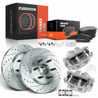 Set of 8 Front Drilled Brake Rotors & Pads for Ford F-150 (2004–2005)