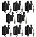 Set of 8 Ignition Coils & 8 Spark Plugs for Chevy Silverado 3500 (2001–2007)