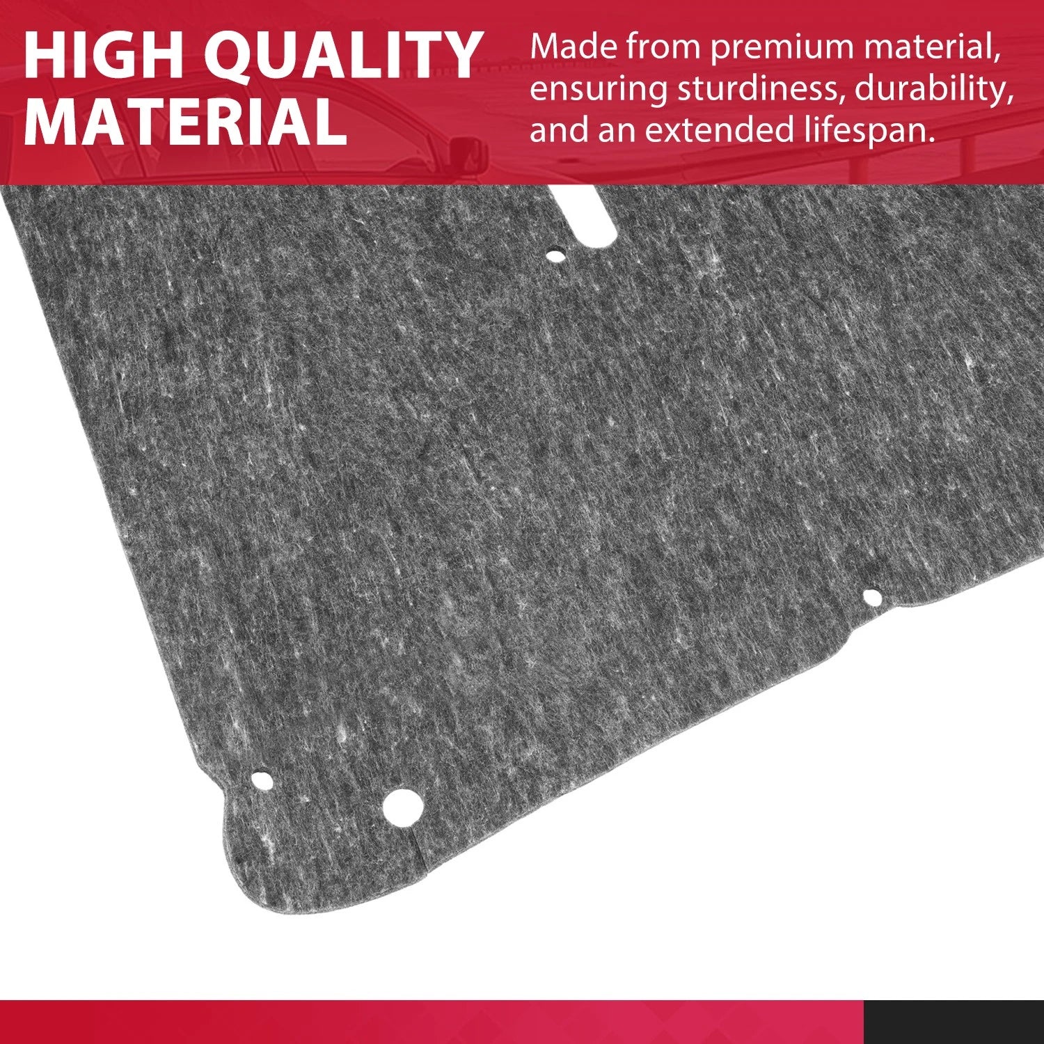 Front Upper Hood Insulation Pad for Ford F-250/F-350/F-450 (1999–2007) W/ 20 Clips