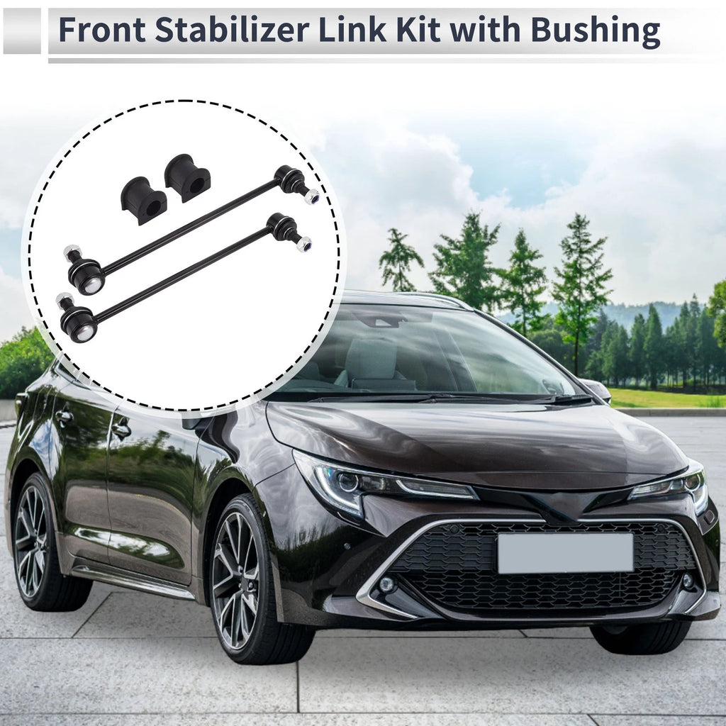 Set of 2 Front Stabilizer Bar Links with Bushings for Toyota Matrix (2003–2014) No.K80230