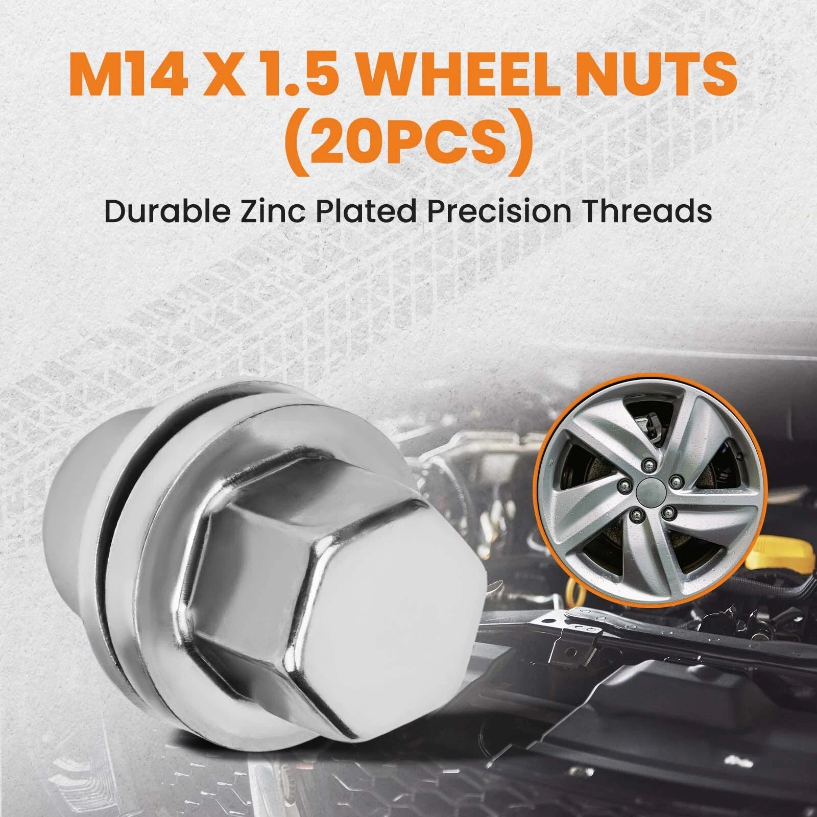 Set of 20 Wheel Nuts for Range Rover Sport & Discovery 3/4 (2005–2016)