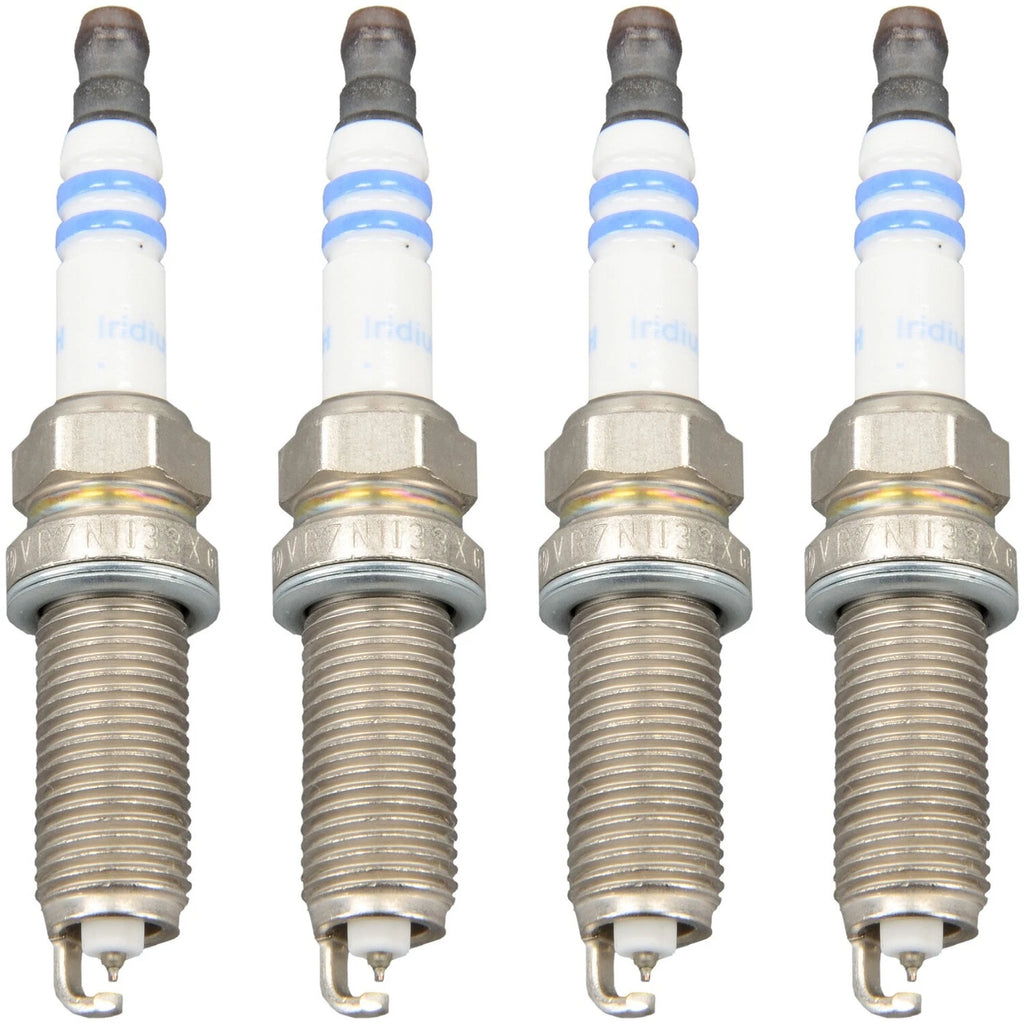 Set of 4 Bosch 9621 Double Iridium Spark Plugs for Mazda Pontiac Scion Toyota (L4)