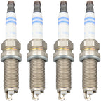 Set of 4 Bosch 9621 Double Iridium Spark Plugs for Mazda Pontiac Scion Toyota (L4)
