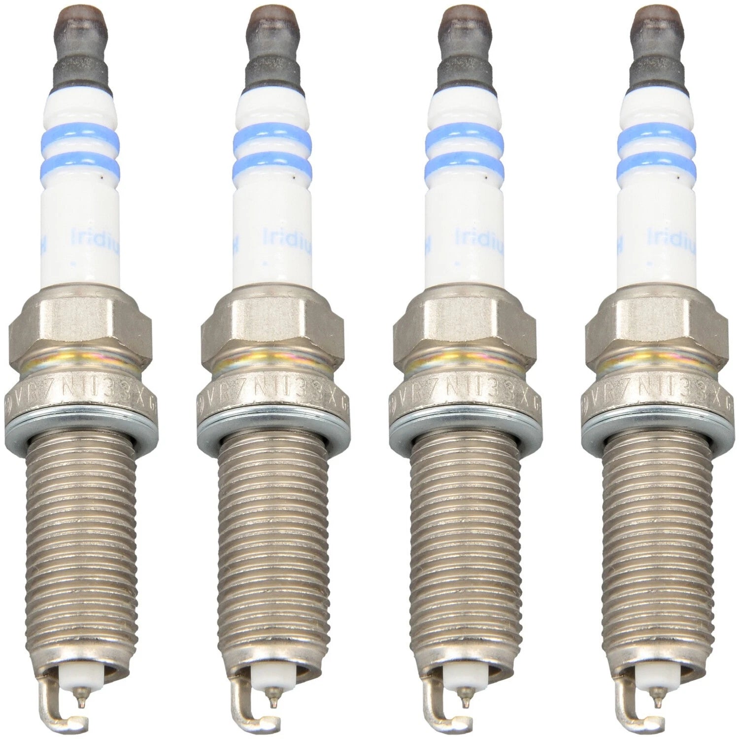 Set of 4 Bosch 9621 Double Iridium Spark Plugs for Mazda Pontiac Scion Toyota (L4)