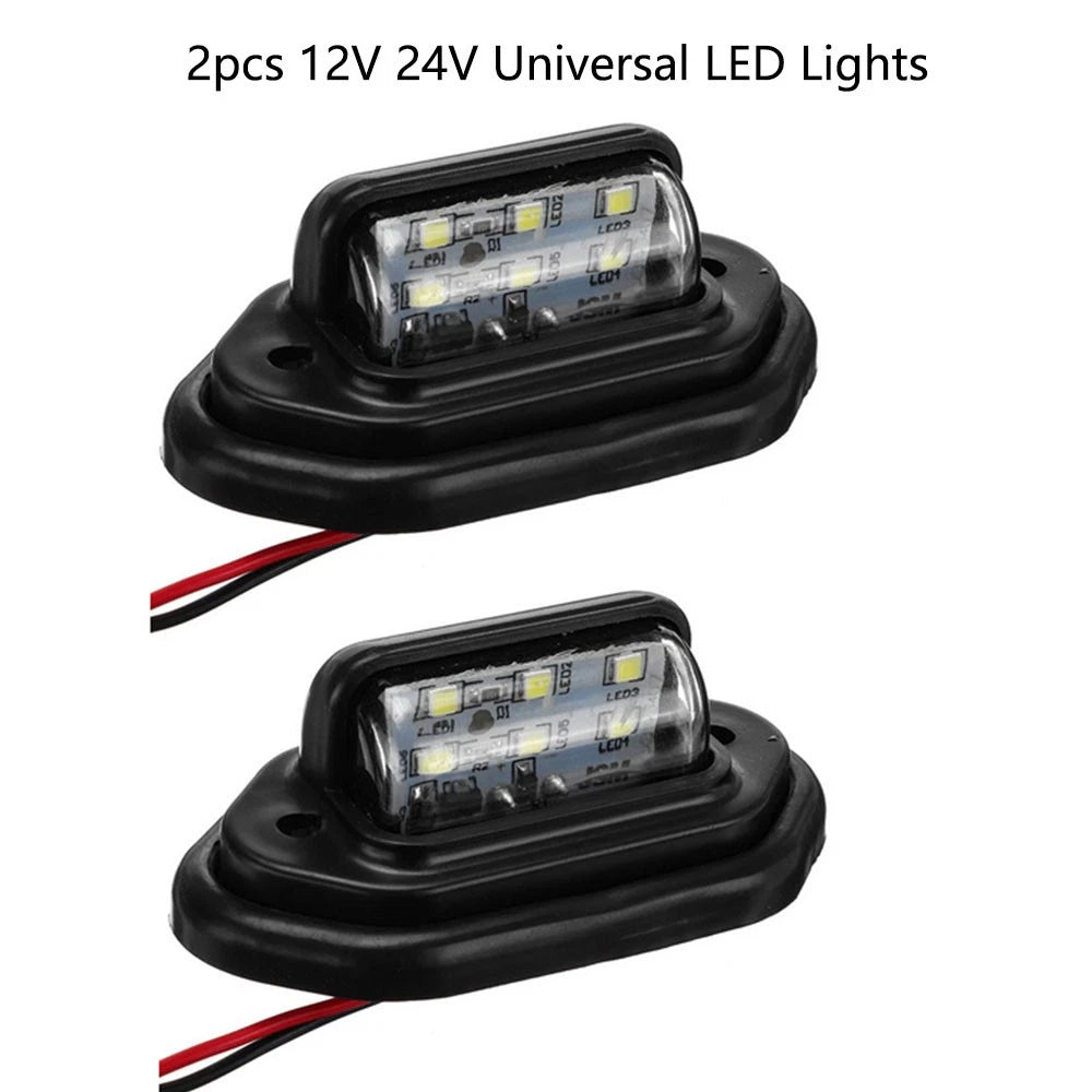 2X LED License Plate Lights for Car Truck (Universal Fit)