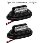 2X LED License Plate Lights for Car Truck (Universal Fit)