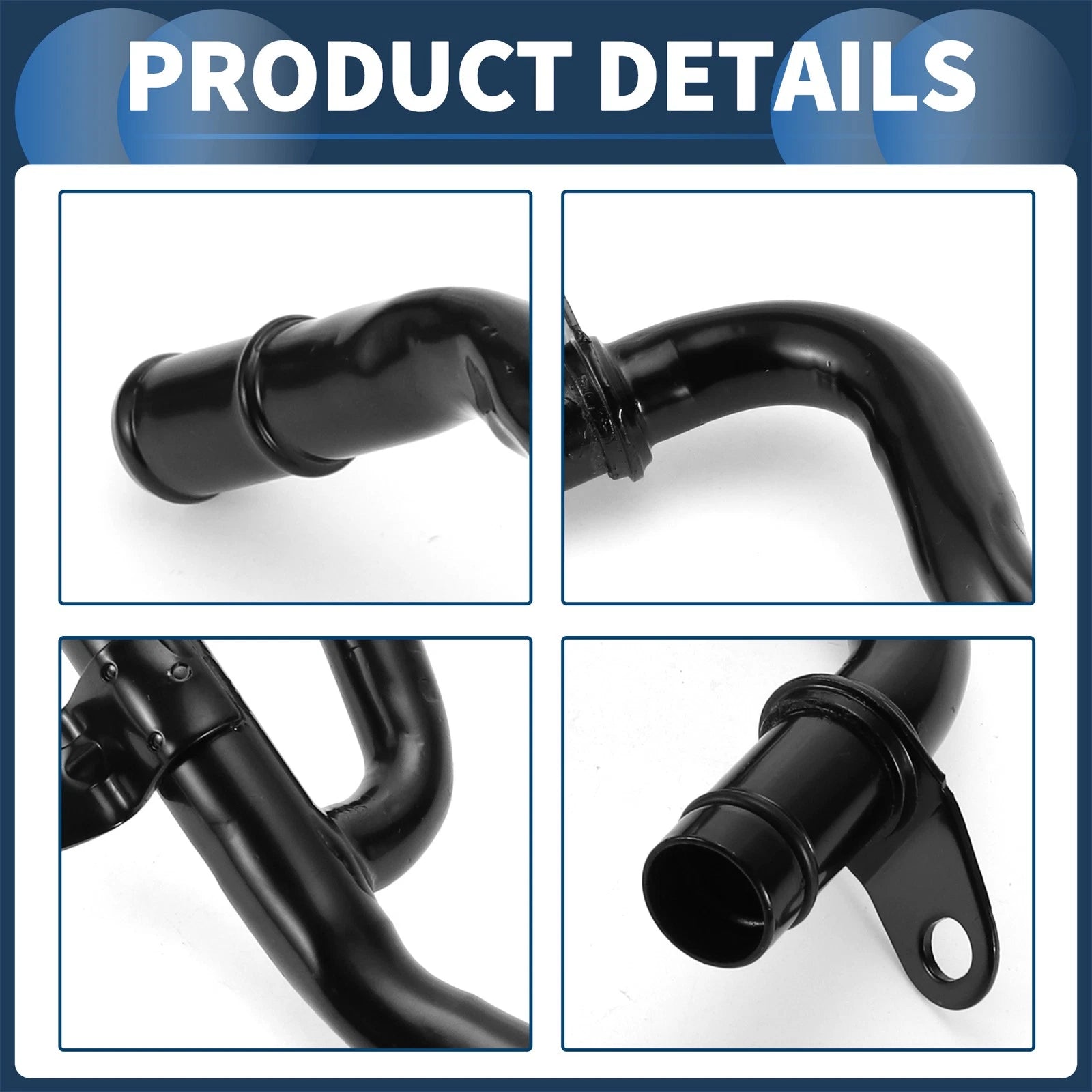 HVAC Heater Hose for Ford Windstar (1996–1998) No.F68Z18B402DA Metal Black