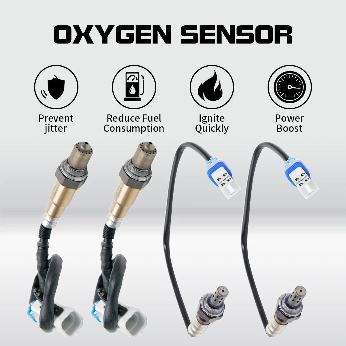 Set of 4 Oxygen Sensors for Chevrolet Silverado 1500 V8 (2008–2013)