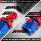 AN6 Straight Swivel Oil/Fuel Line Hose End Push-On Male Fitting