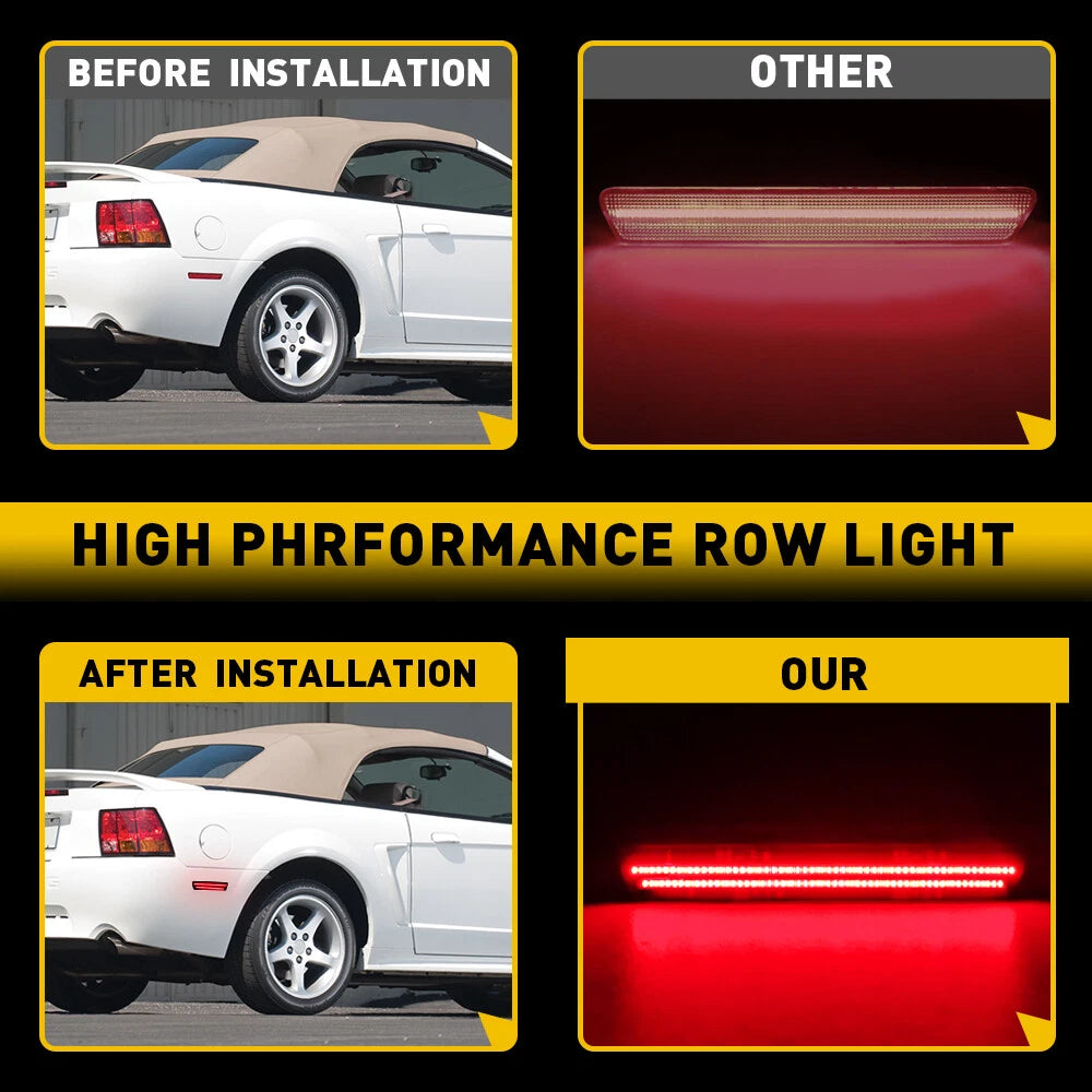 Smoked Red LED Rear Side Marker Lights for Ford Mustang (1999–2004)