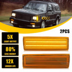 2X Amber/White LED Front Side Marker Light for Chevrolet S10 GMC Jimmy (1982–2005)