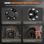2X 1" Wheel Spacer for 5x4.5 Bolt Pattern (HubCentric)