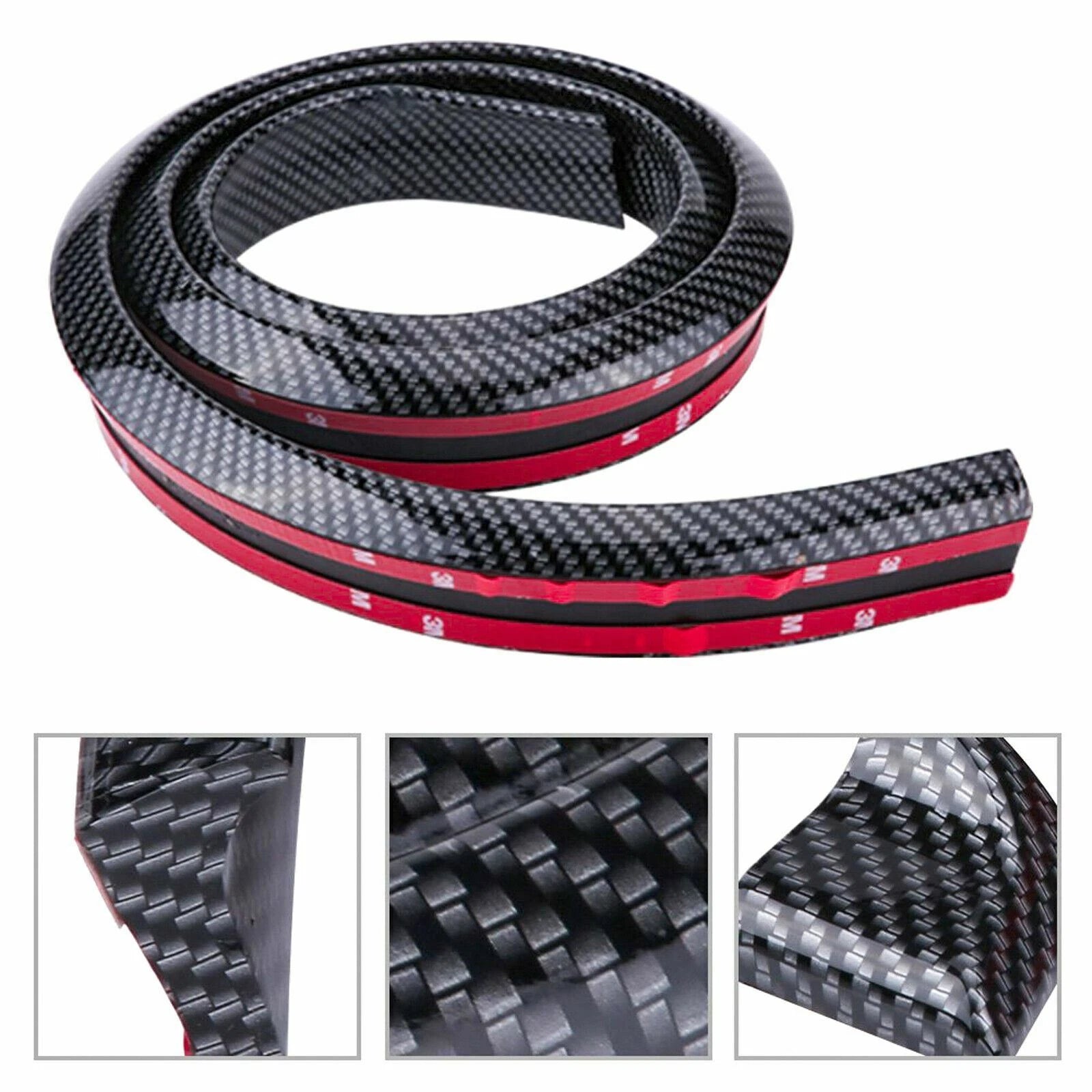 Universal Carbon Fiber Rear Spoiler Wing for Sunroof Window Tail Lip Trim