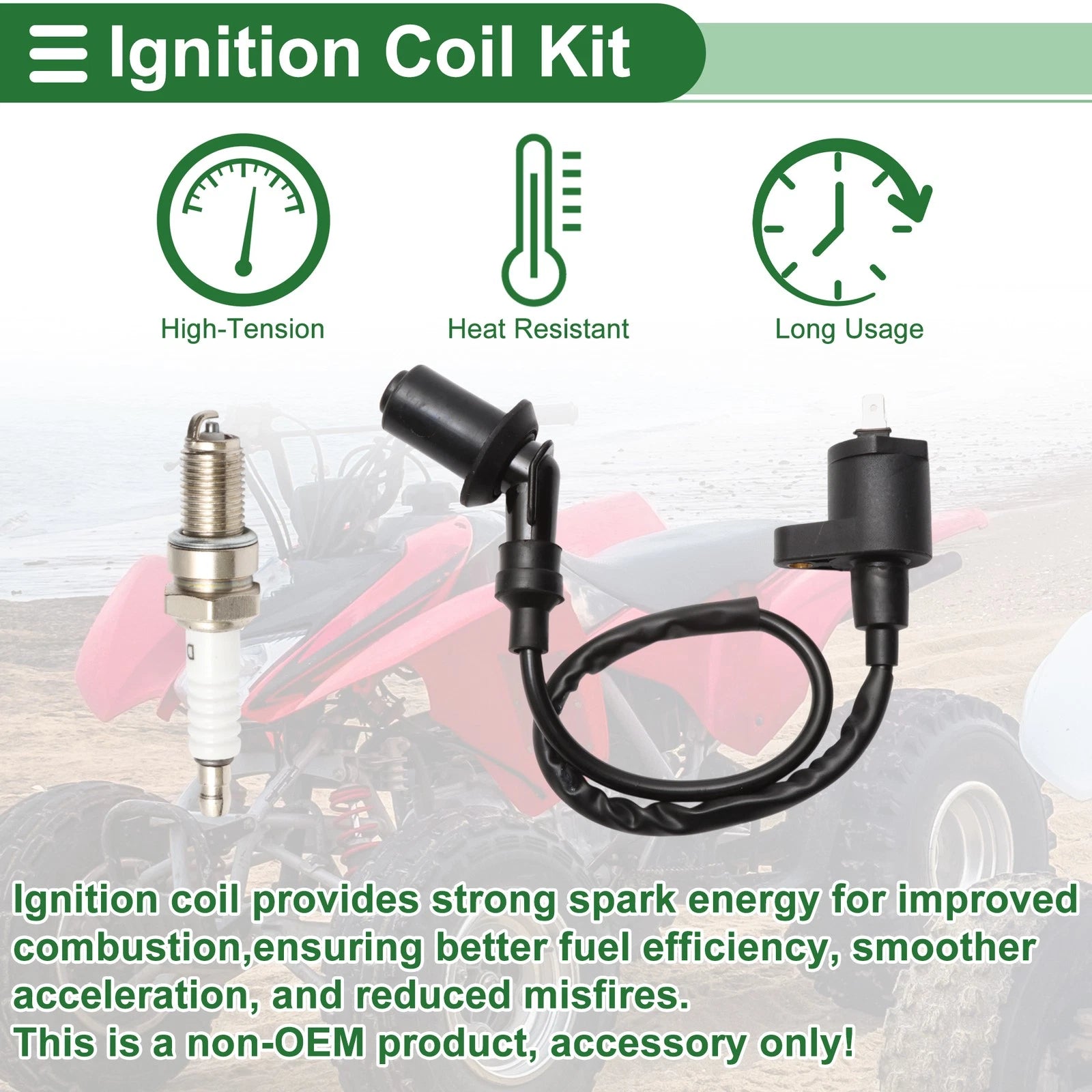 Set of 1 Ignition Coil for Honda CRF50F (2004–2013) No.A7TC