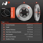 Front Disc Brake Rotors for Chevrolet Colorado GMC Canyon (2004–2008)