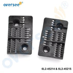 Water Inlet Covers 6L2-45214 & 6L2-45215 for Yamaha 2T 20 25HP (1990–2000)