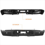 Rear Step Pad Bumper for Silverado/Sierra 1500 (2007–2013) w/ Parking Sensor Holes