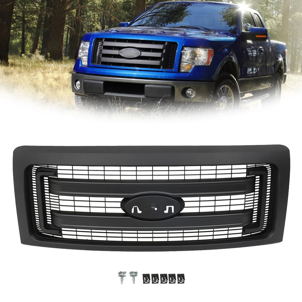 Front Bumper Upper Grille for Ford F-150 (2009–2014) Black