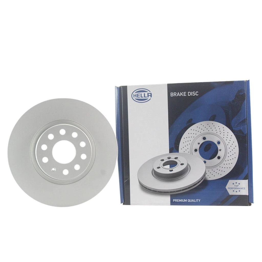Hella Pagid Front Coated Brake Disc 312mm for Audi A3 Q3 Q TT CC Eos GTI Jetta (2010–2020)