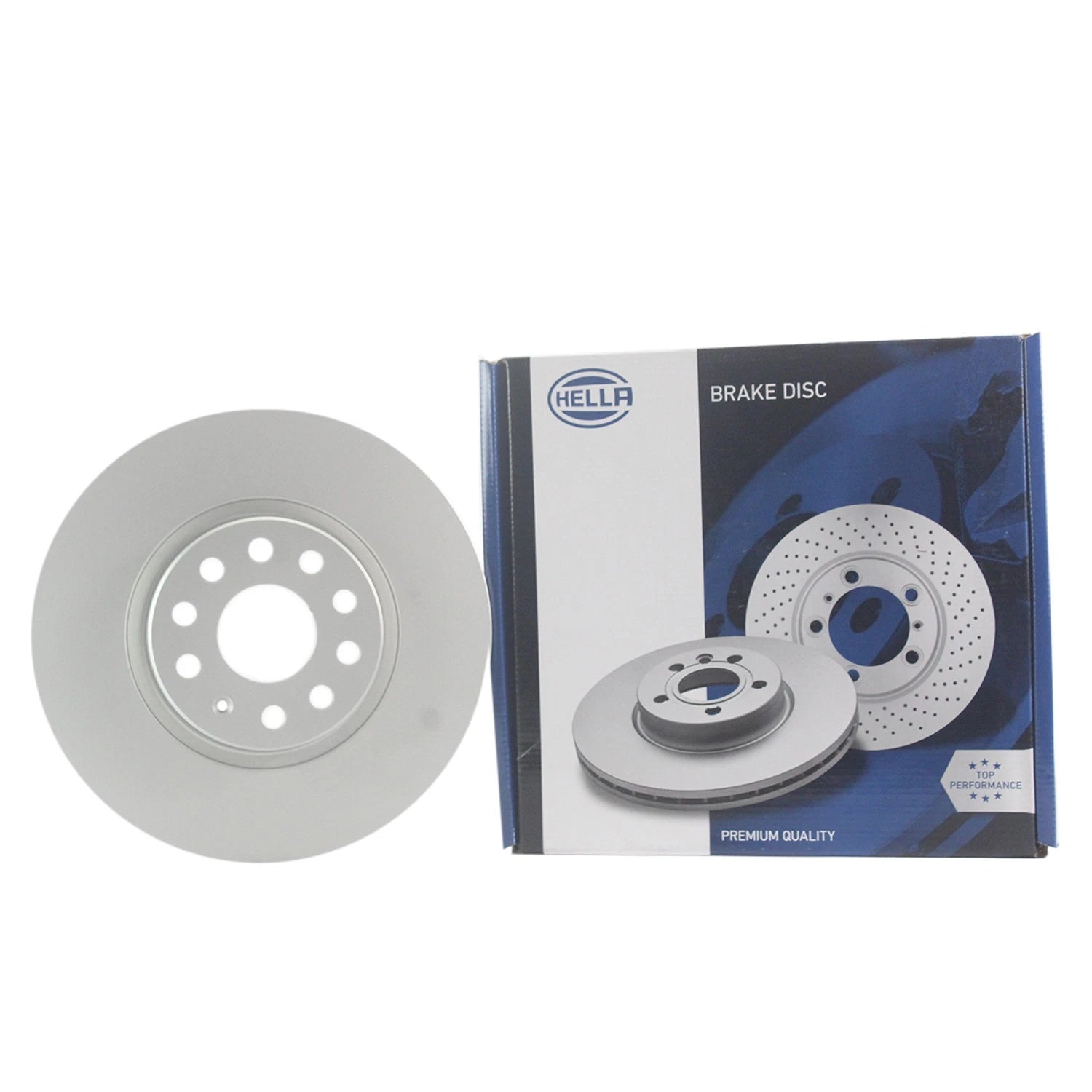 Hella Pagid Front Coated Brake Disc 312mm for Audi A3 Q3 Q TT CC Eos GTI Jetta (2010–2020)