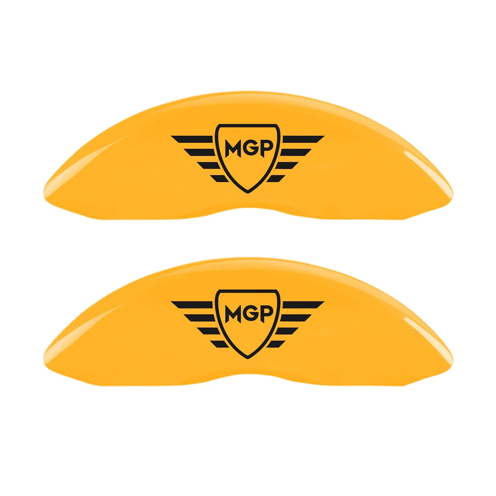 Set of 4 Yellow Caliper Covers with MGP Logo for 2013-2018 Ford Taurus