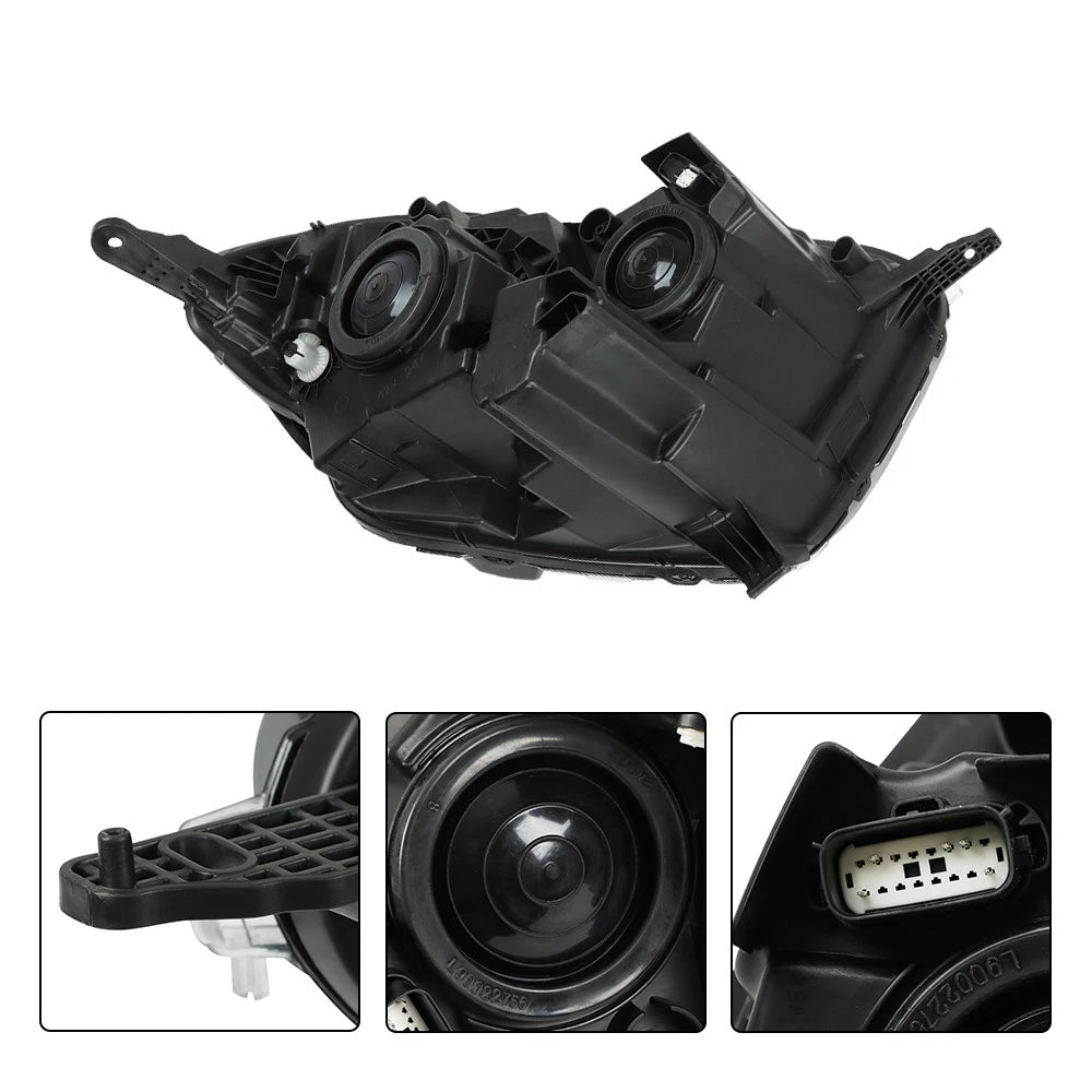 Driver Side Headlight for Ford EcoSport (2018–2022) Halogen Black
