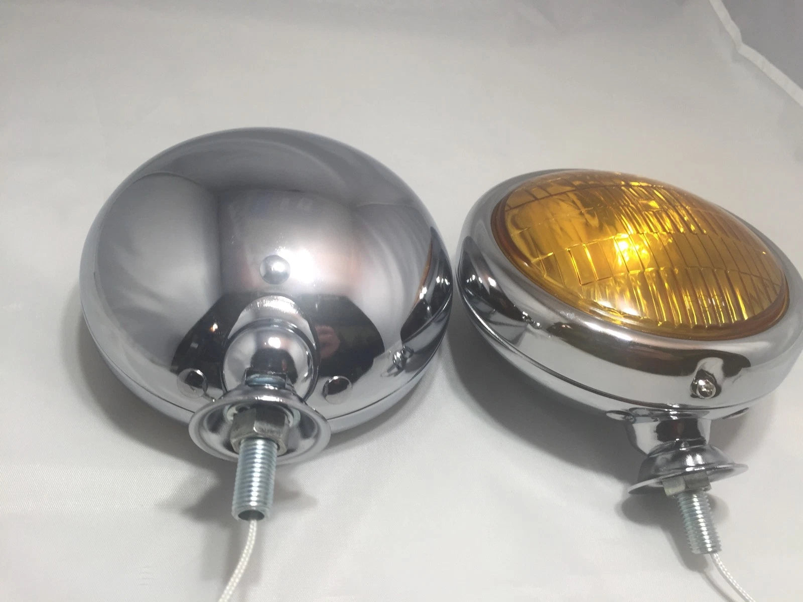 5 Inch Amber Glass Lens Fog Light Replacement for Cars Trucks (12V, Vintage)