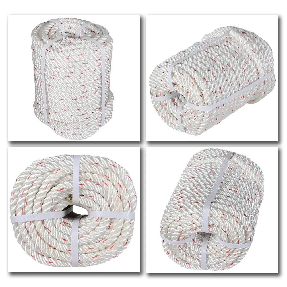 Heavy Duty 1/2" x 150' Three Strand Twisted Polyester Rope