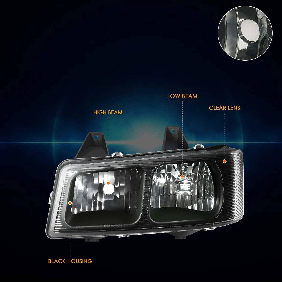 Upper Headlights Lamps for Express/Savana 1500-4500 (2003–2024)