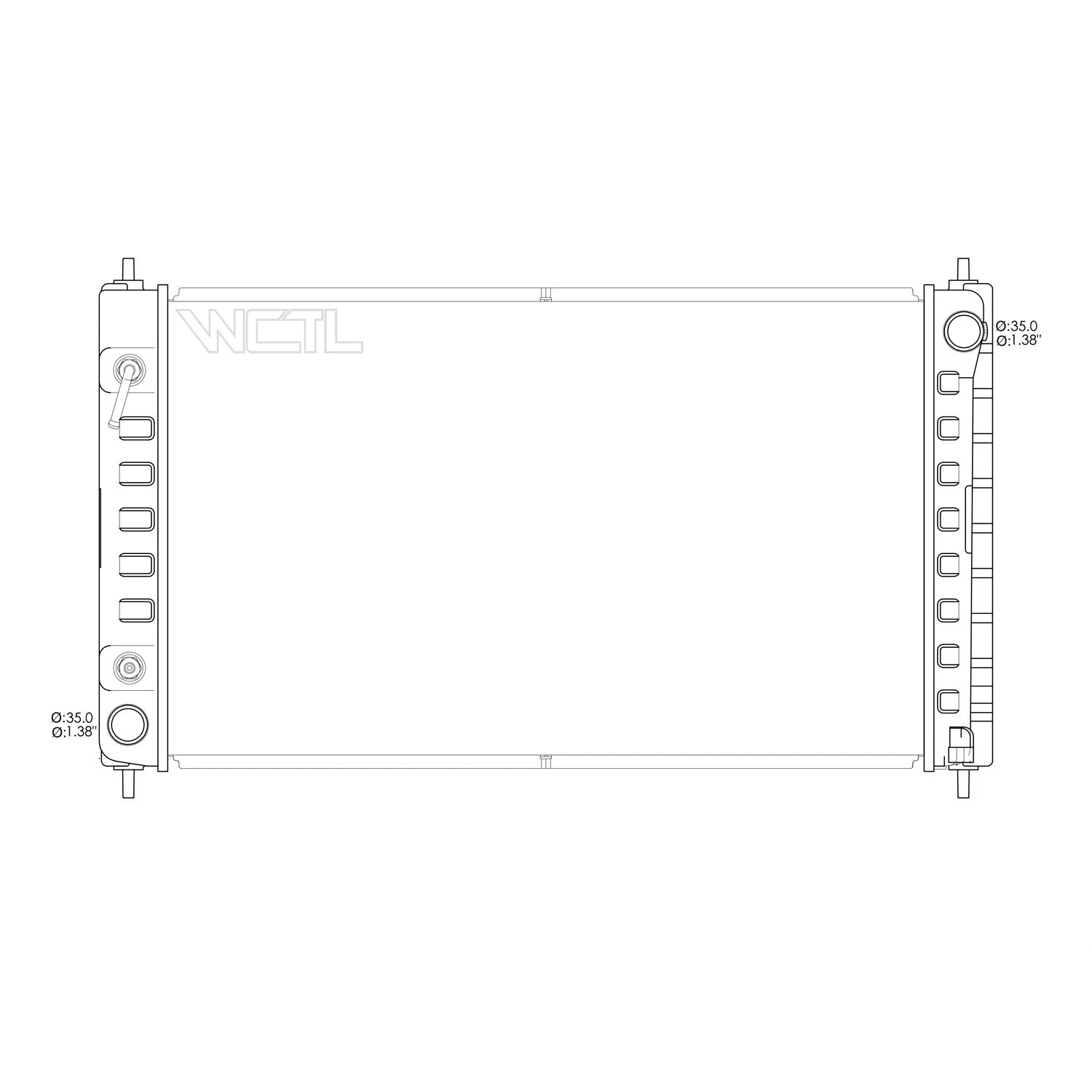 Replacement Plastic Radiator for Toyota Hilux (2005–2015)