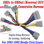 OBD1 to OBD2A Reverse ECU Conversion Harness for Honda Civic Acura Integra (1992–1995)