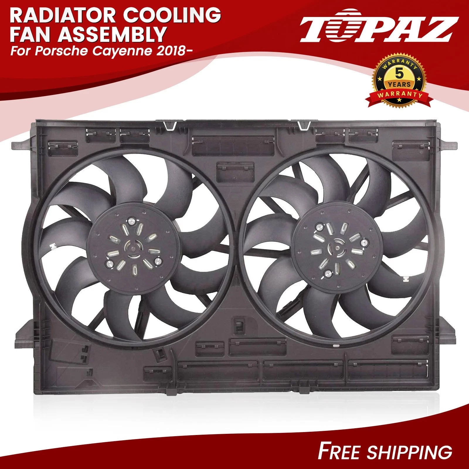 Radiator Cooling Fan Assembly for Porsche Cayenne (2018–Present)