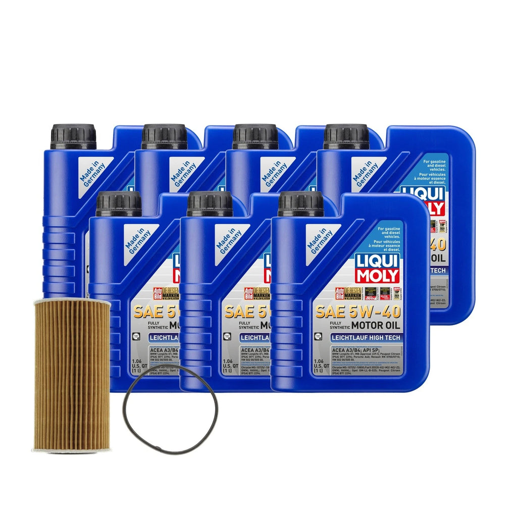Oil Change Kit for Audi CEPB 2.5L (2000–2005) - 7L Liqui Moly 5W-40, Mahle