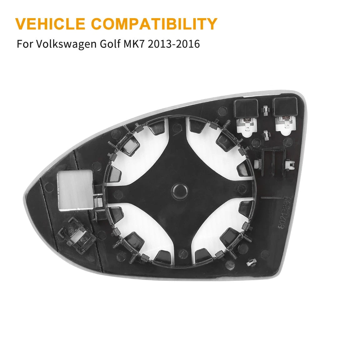 Heated Mirror Glass with Backing Plate for Volkswagen Golf (2015–2020)