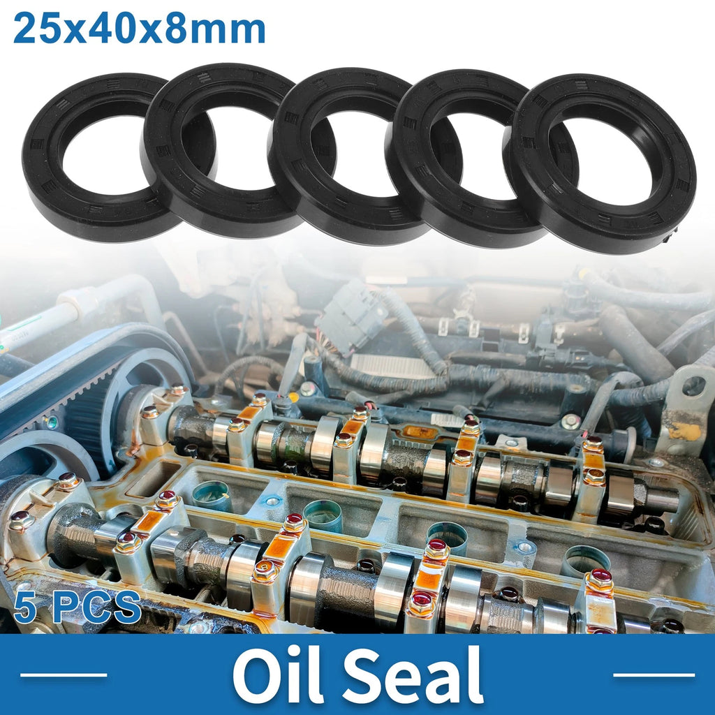 Set of 5 Oil Seal Rotary Shaft Seal 25x40x8mm for Various Models