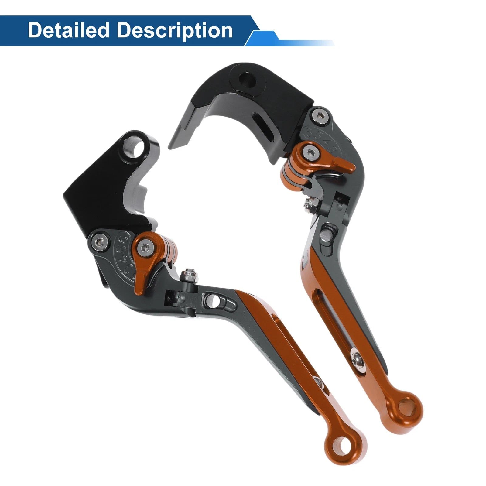 Adjustable Brake Clutch Levers for Honda CBR600RR (2003–2019) - Titanium Orange