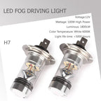 6000K H7 100W LED 20-SMD Projector Fog Driving DRL Light Bulbs for Car