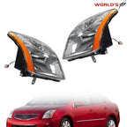 Set of 2 Halogen Headlights for Nissan Sentra (2010–2012) Chrome