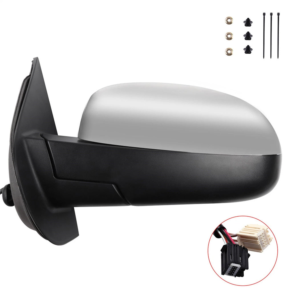 Driver LH Side Power Memory Heated Chrome Signal Mirror for Chevy GMC (2007–2014)