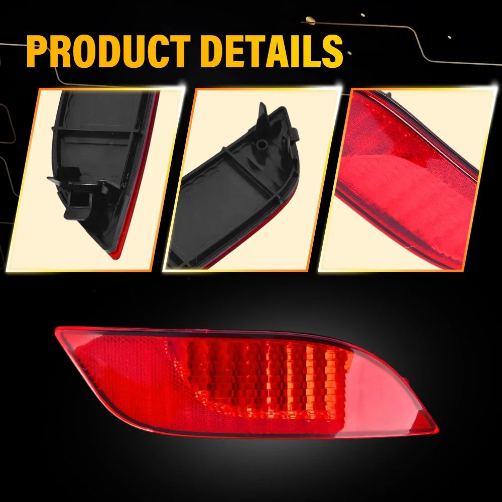 Set of 2 Rear Bumper Reflector Marker Lights for Jeep Compass (2017–2021)
