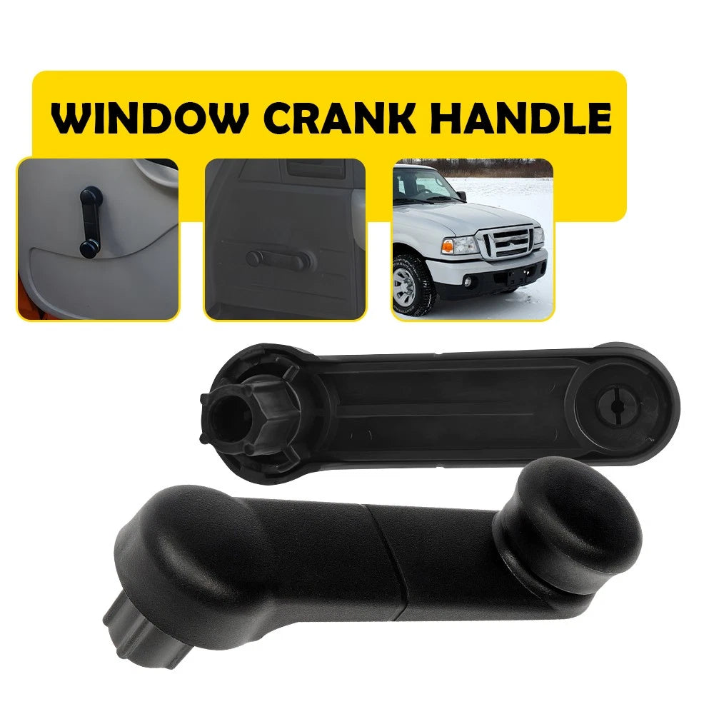 2Pcs Manual Window Crank Handles Black for Ford Ranger F150 (1993–2011)