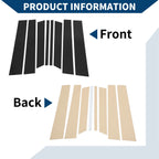 8 Pcs Door Pillar Window Trim for Ford Territory (2019–2021) Black