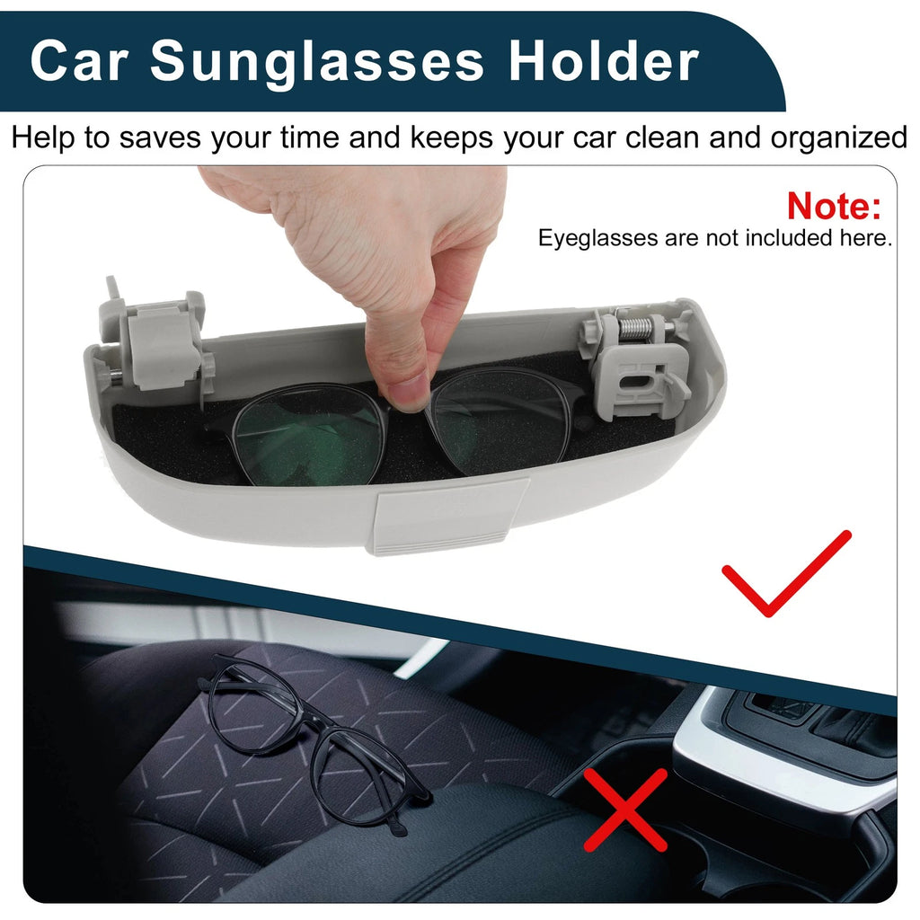 Sunglasses Case for Mitsubishi Lancer (2008–2017) Eyeglasses Holder Grey