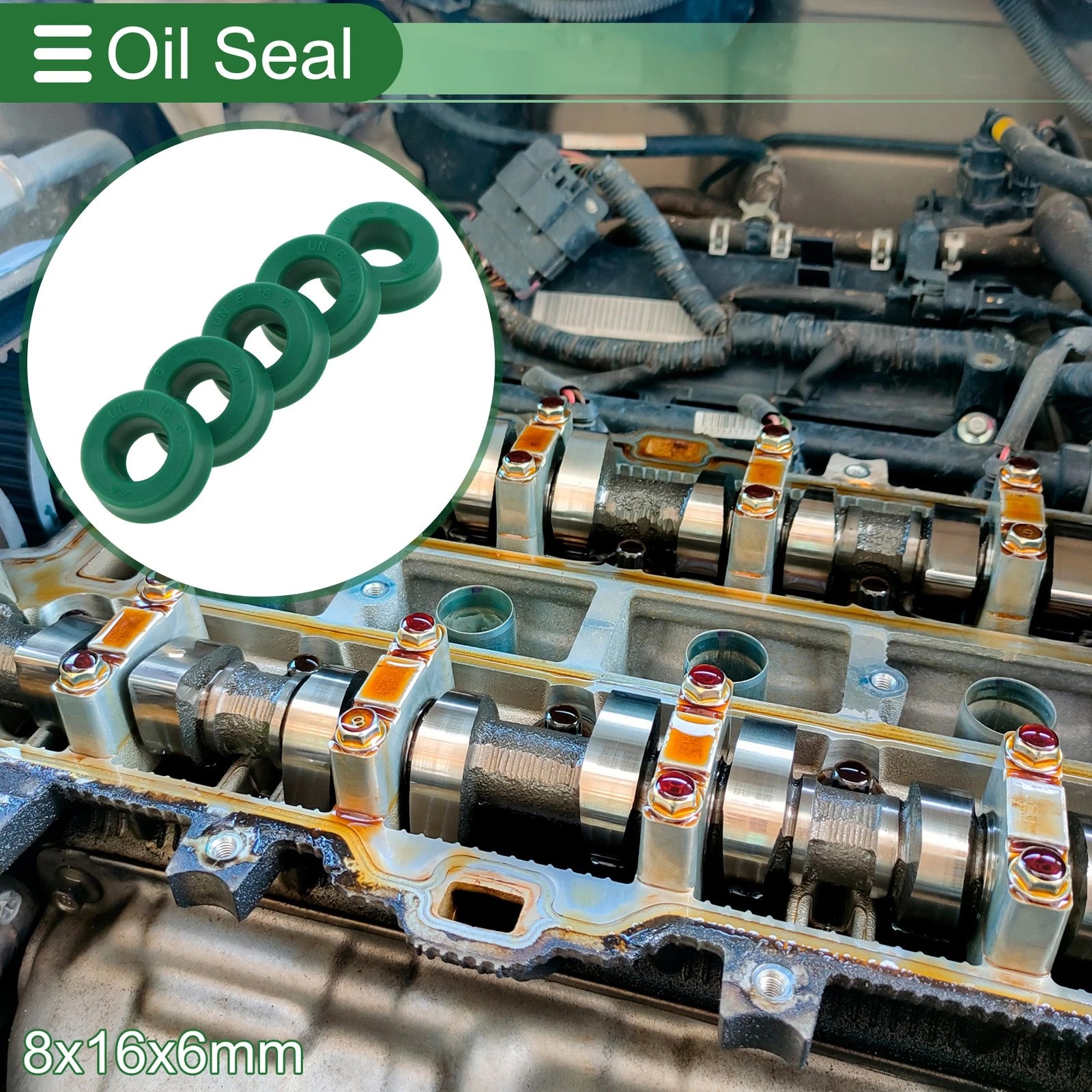 Set of 5 Oil Seal Rotary Shaft Seal 8x16x6mm for Various Models 