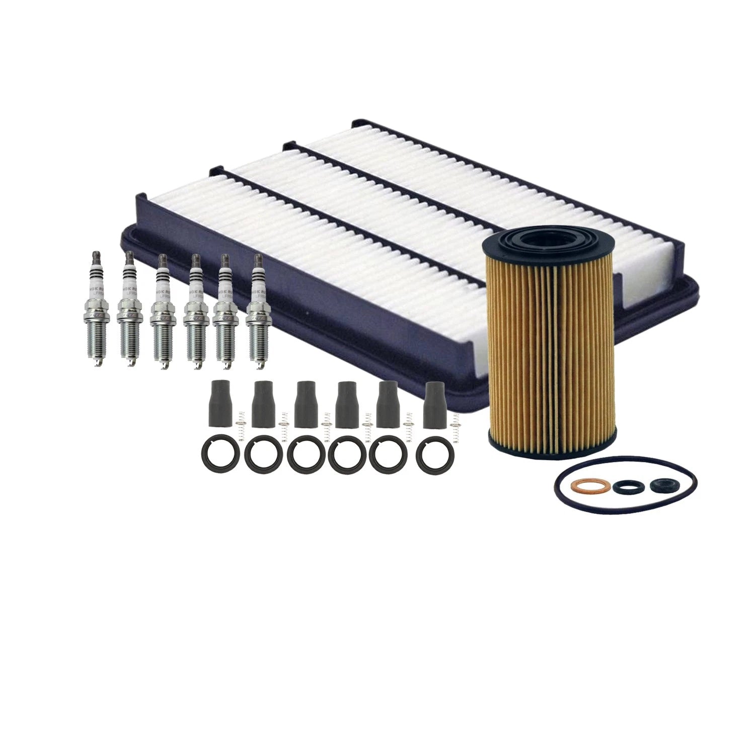 Tune Up Kit with NGK 6 Spark Plugs & Coil Boots for Kia Borrego (2009–2011)
