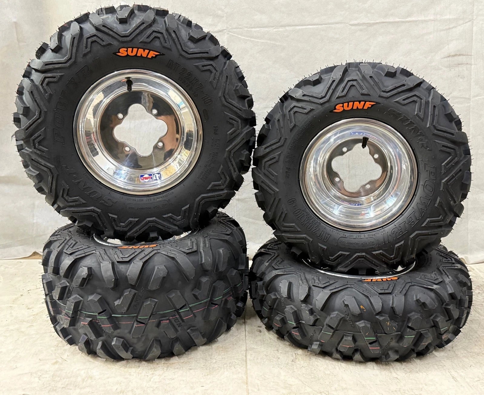 DWT Polished A5 Rim Wheels Set of 4 for Honda Recon 250 (All Years)