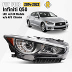 LED Headlight Assembly Right Passenger Side for Infiniti Q50 (2014–2022)