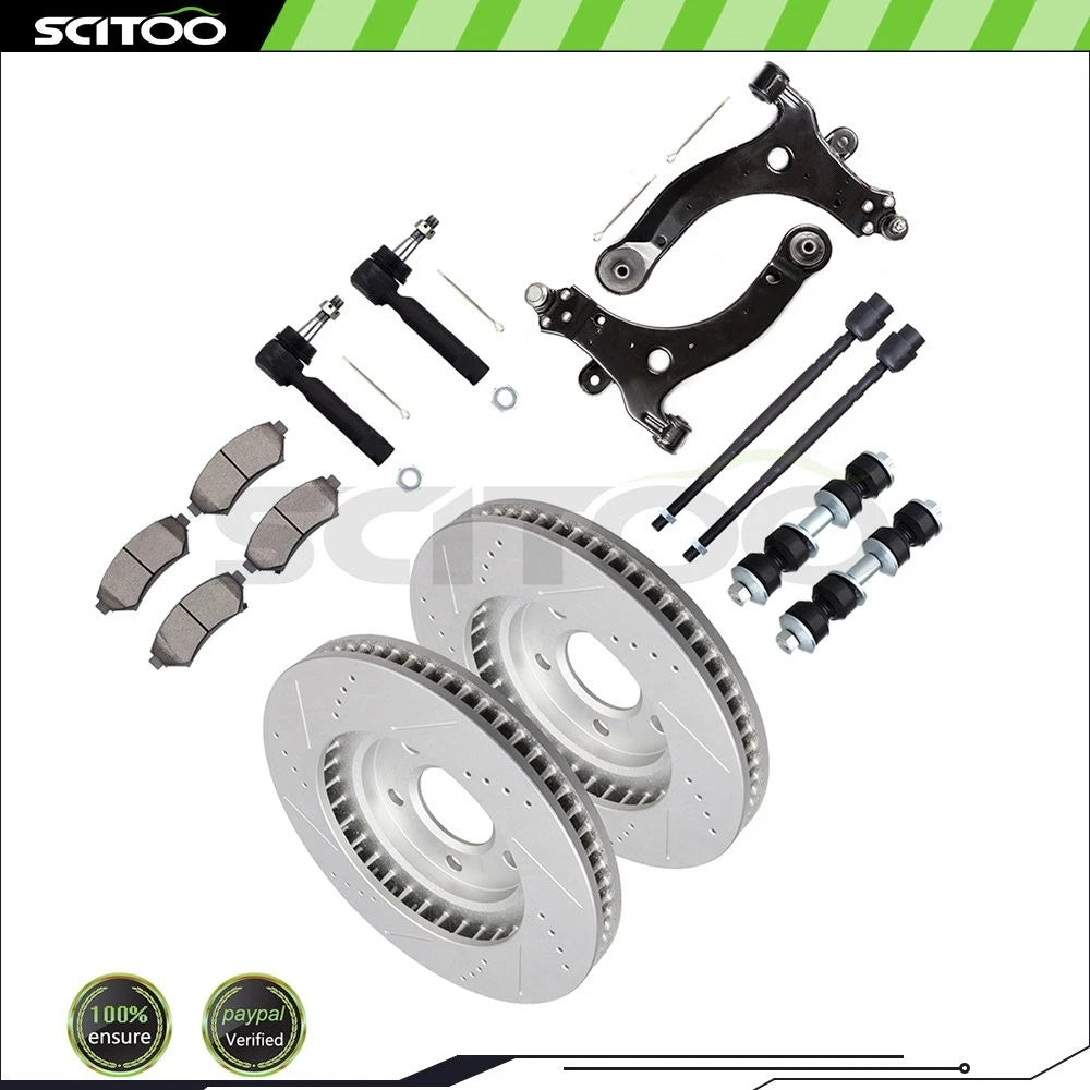Control Arm Tie Rod End with Brake Rotor Pad for Chevrolet Monte Carlo (2000–2005)