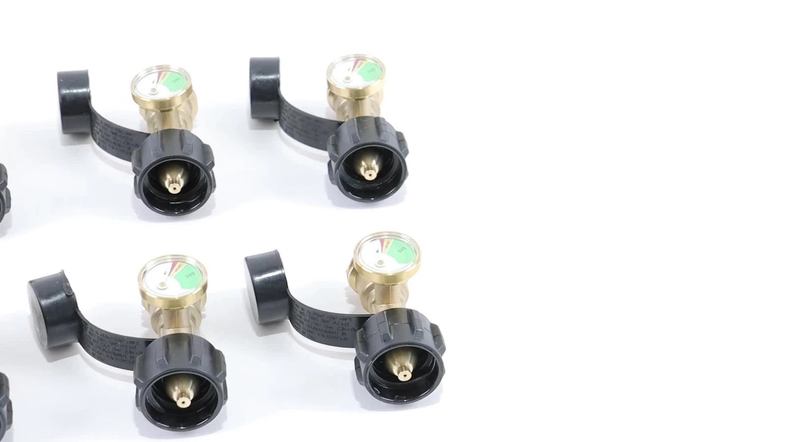 6PCS Gas Tank Copper Adapter for Propane with Pressure Gauge